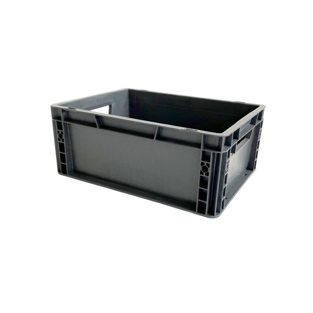 Bac de rangement norme Europe -  gerbable 15 litres - polypropylne gris anthracite
