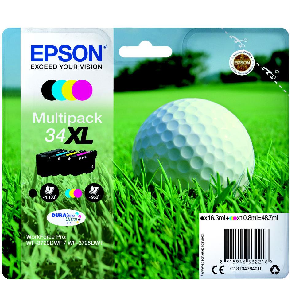 Cartouches pour imprimantes - Epson golf ball multipack 4-colours 34xl durabrite ultra ink