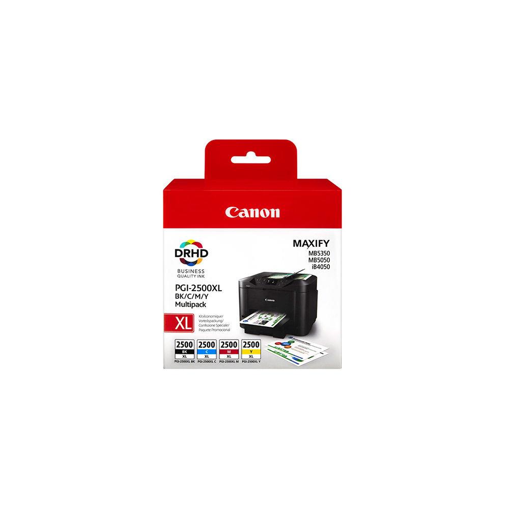 Cartouches pour imprimantes - Canon multipack de cartouches d'encre noire/cyan/magenta/jaune haut rendement pgi-2500xl