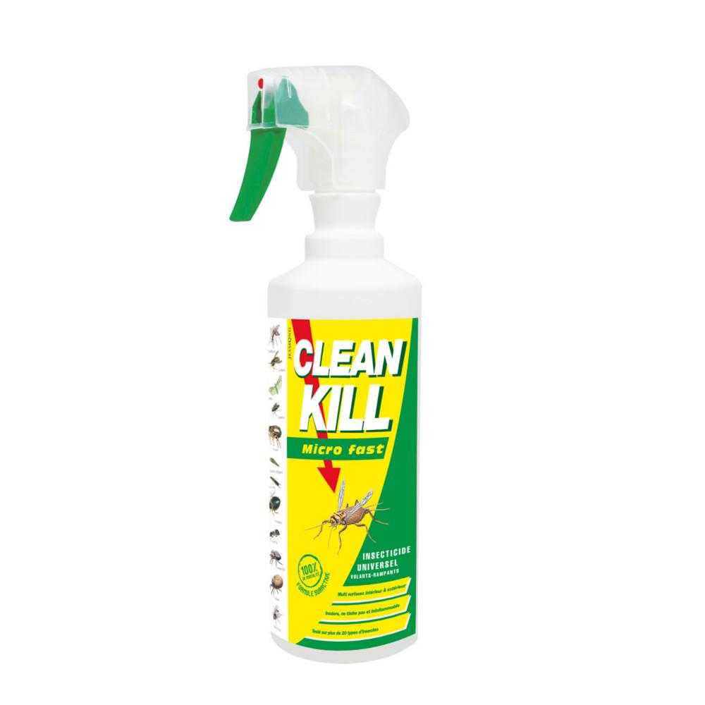 Spray insecticide Fury volants et rampants Cleankill Microfast Universel - Pulv�risateur a�rosol 500 ml