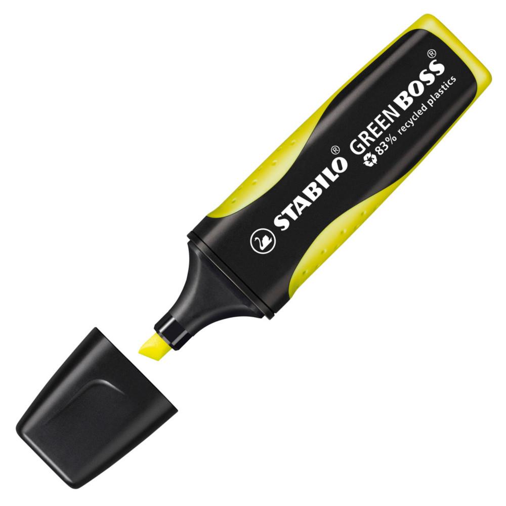 Surligneur Stabilo Green Boss - pointe biseaute 2 - 5 mm - jaune