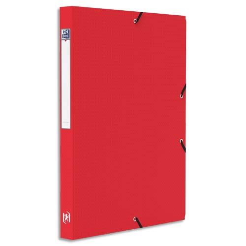 Chemise kangourou Memphis avec �tiquette - polypropyl�ne 7/10e - Dos de 25 mm - 32 x 24cm - rouge