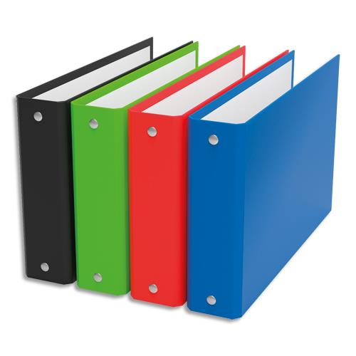 Classeurs  fiches 2 anneaux - dos 4 cm - format A6 - en Balacron - coloris assortis
