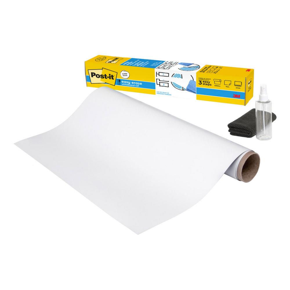 Film tableau blanc adhsif en rouleau Post-it Easy Erase - L.61 x H.92 cm
