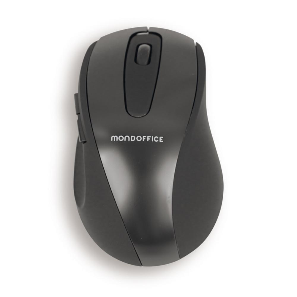 - Souris Mondoffice sans fil Standard AT-2509 avec dongle USB-A 2,4 GHz - Noir