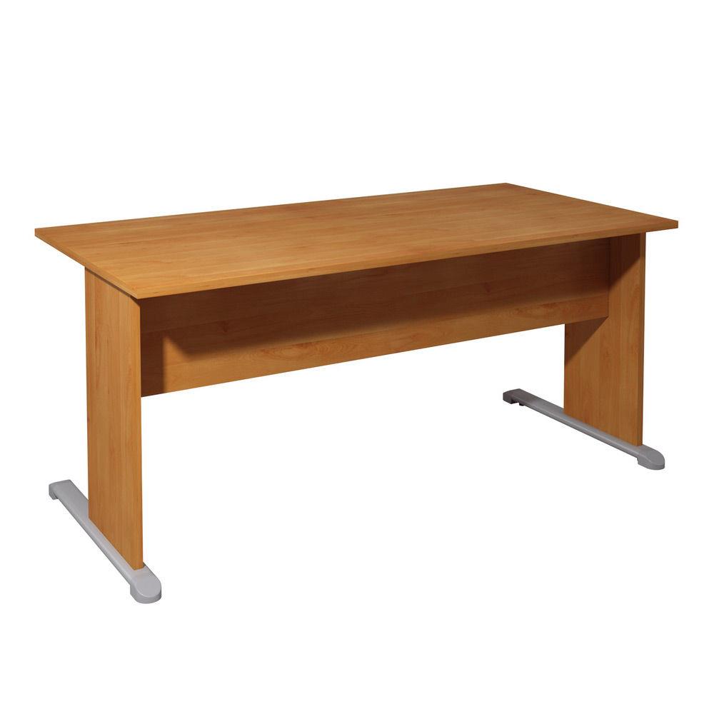 Bureau droit Pronto - L.160 x P.80 cm - plateau aulne - pieds L aulne