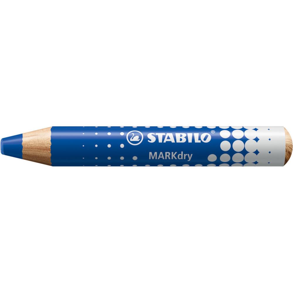 Crayon marqueur Stabilo MarkDry - effaable  sec - PEFC - Bleu