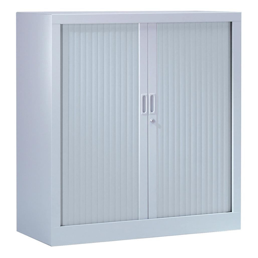 Armoire mtal monobloc Gnric - A rideaux - H. 136 x L. 120 cm - Corps Aluminium - Rideaux Aluminium