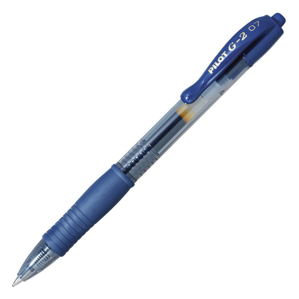 Stylo  bille Pilot G2-7 bleu - pointe moyenne rtractable 0,7 mm - encre gel