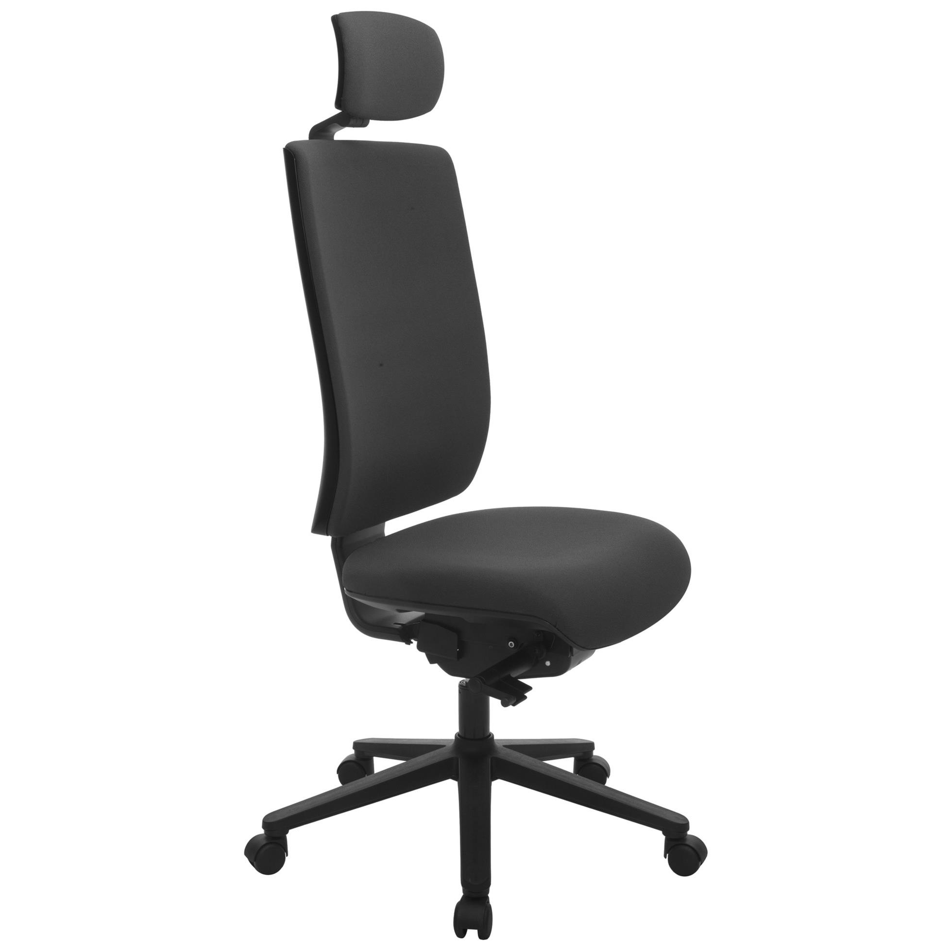 Sige de bureau Iris 2 avec ttire dossier 134 cm - tissu noir