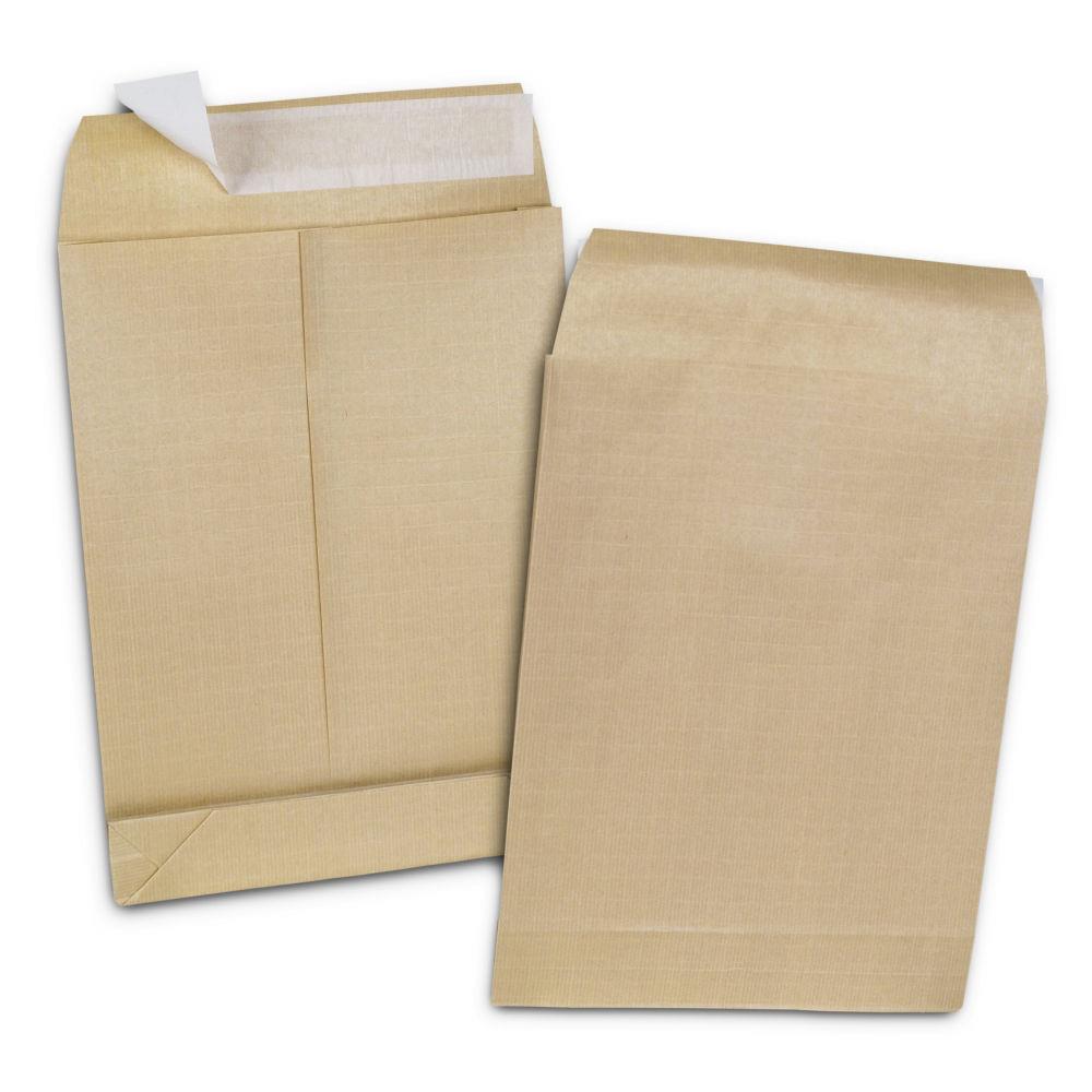 Enveloppe  soufflet 5 cm Kraft blond arm 120 g/m 280 x 375 mm sans fentre - Bande auto-adhsive - boite de 50