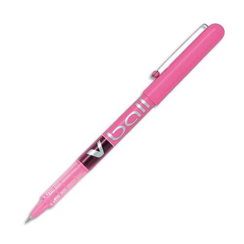 Stylo roller Pilot V-Ball 05 - pointe mtal 0.3 mm - encre liquide rose