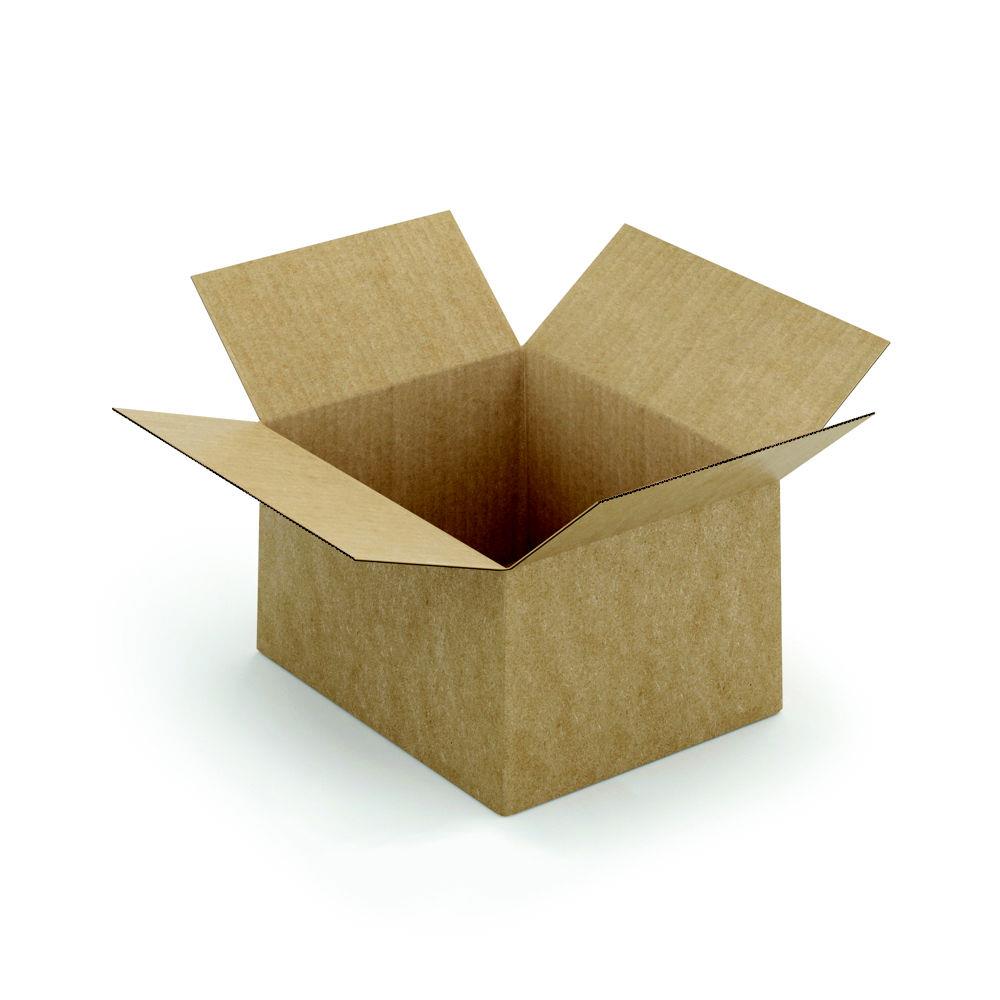 Caisse  montage instantan en carton simple cannelure brun - L.int. 25 x l.20 x h.15 cm - Lot de 20