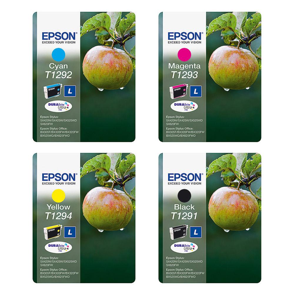 Cartouches pour imprimantes - Epson apple multipack "pomme" (t1295) - encre durabrite ultra n, c, m, j