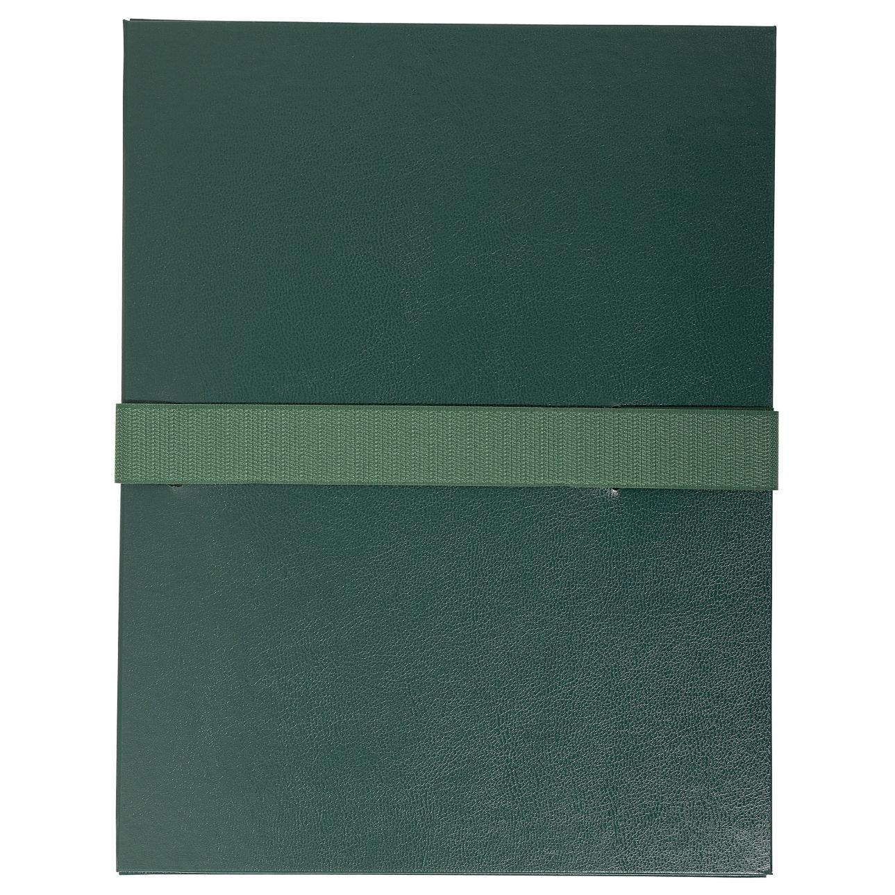 Chemise extensible Exacompta - en balacron - fermeture par sangle velcro - vert fonc
