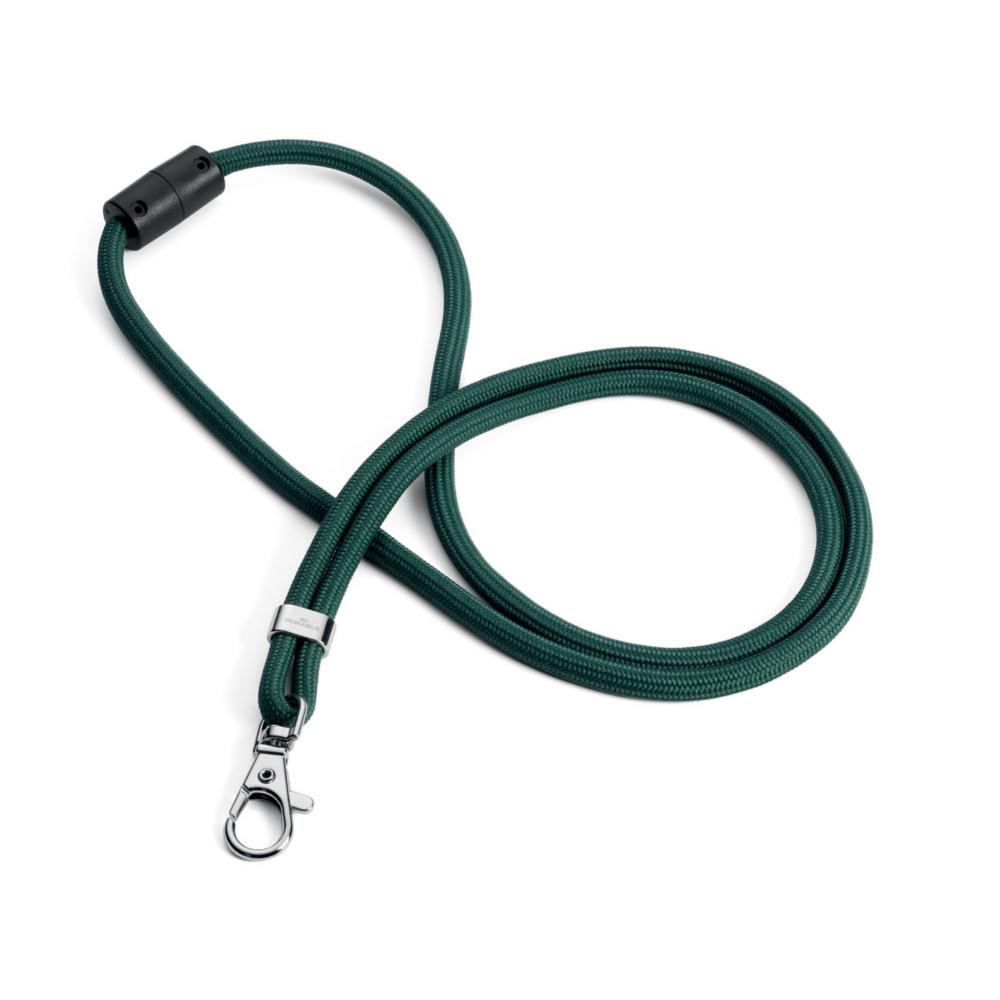 Cordon Textile Durable 80 % recycl� avec fermeture de s�curit� et mousqueton - Bo�te de 10 - Vert