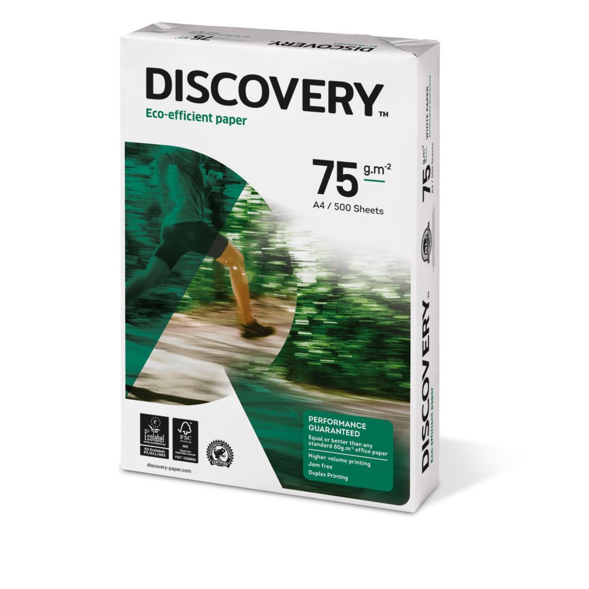 Papier Discovery - trs blanc - 75 g - A4 - ramette de 500 feuilles