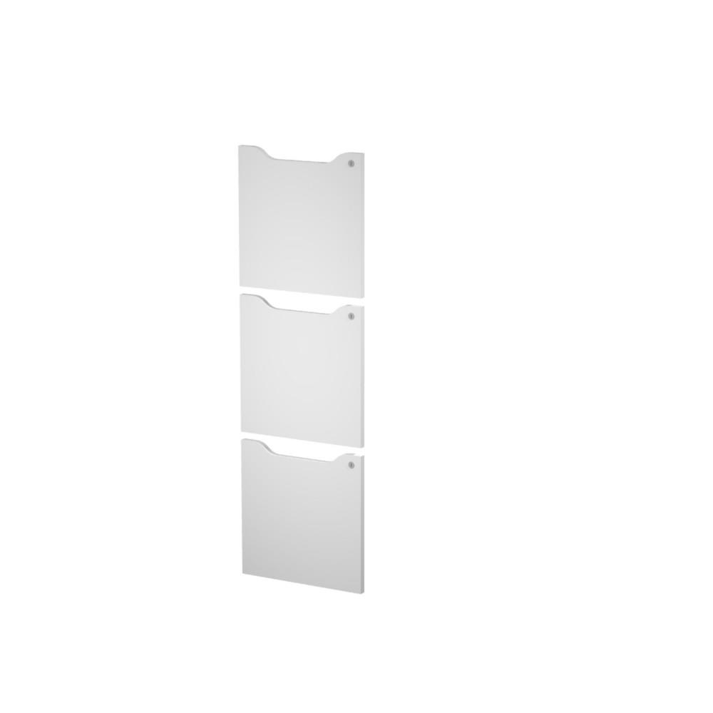 Portes avec serrure  cl pour casier de bureau individuel Aenor - 3 cases - blanc