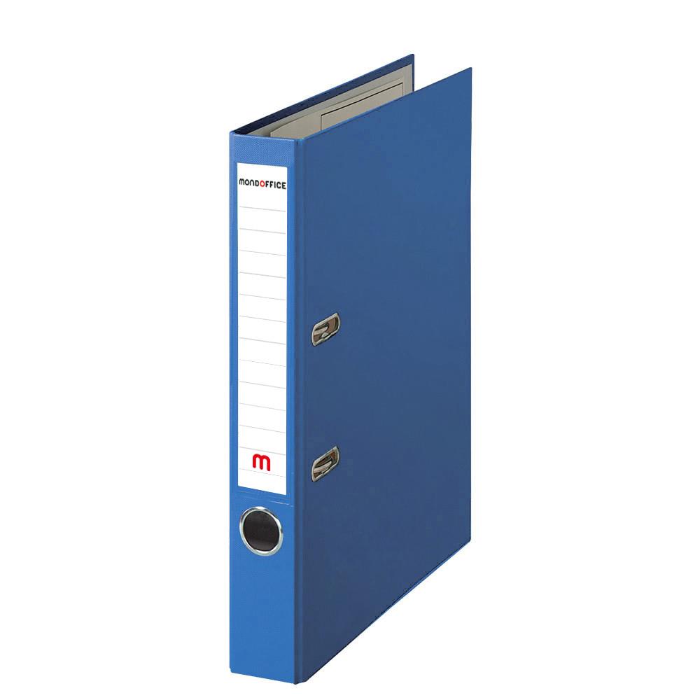 Classeur  levier Mondoffice - polypropylne intrieur/extrieur - dos 5 cm - A4 - bleu fonc