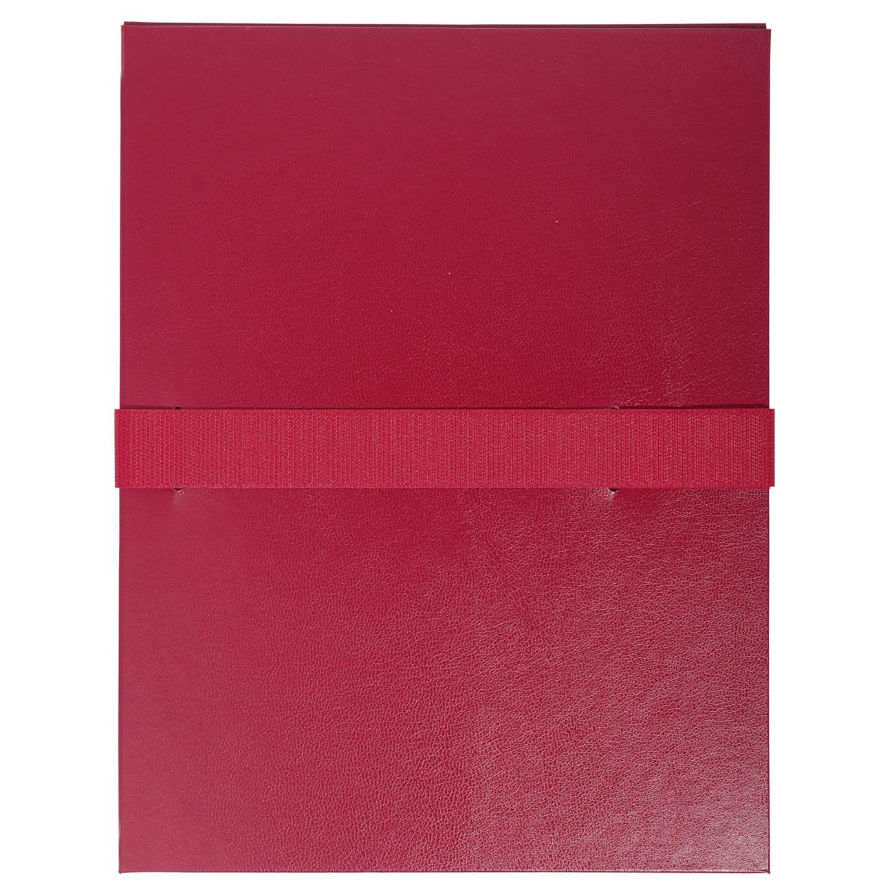 Chemise extensible Exacompta - en balacron - fermeture par sangle velcro - bordeaux