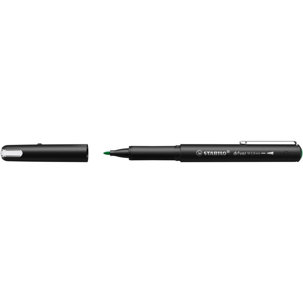Stylo-feutre Dr!ver Stabilo pointe moyenne -0,8 mm - Corps en plastique biosourc� - Encre Vert