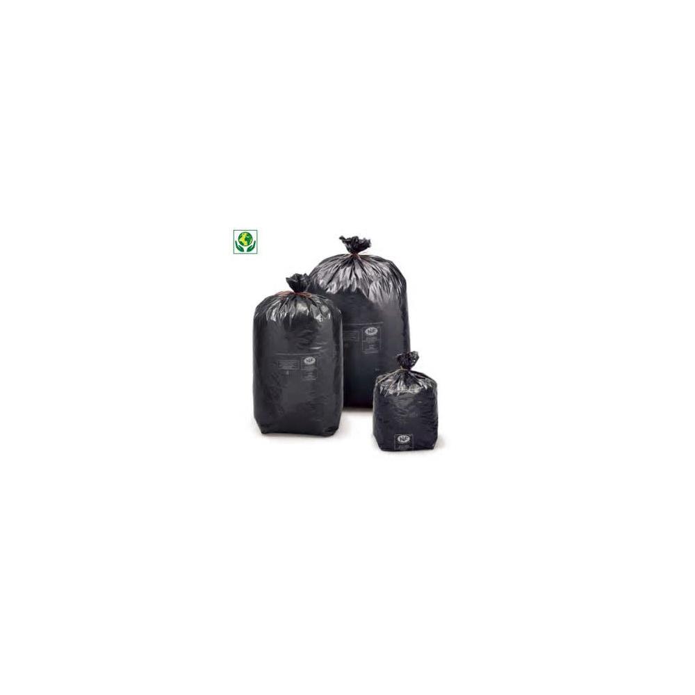 Sac poubelle recycl 20 L - Noir - Carton de 500