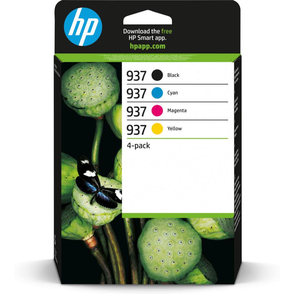 Cartouches pour imprimantes - Hp 937 pack de 4 cartouches d'encre authentiques cmjn
