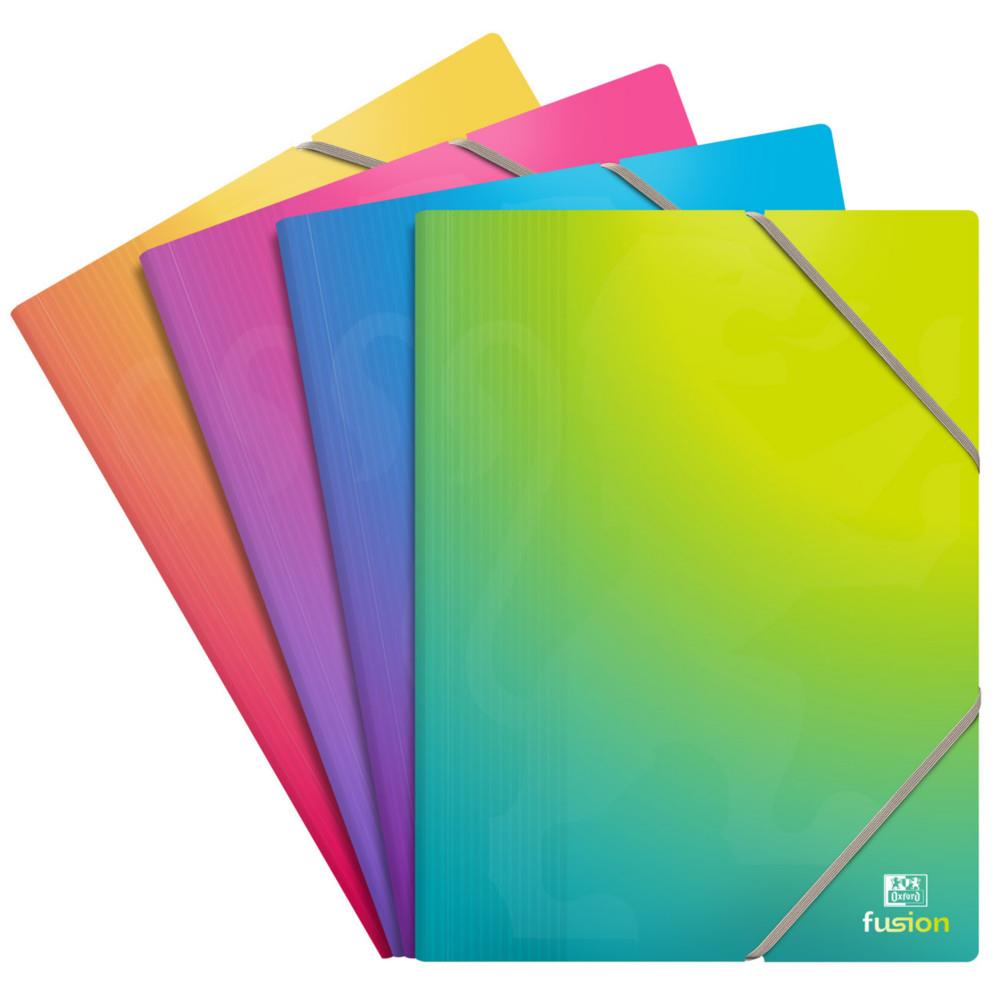 Porte vues Oxford School Fusion A4 avec �lastiques - 80 vues - Assortis