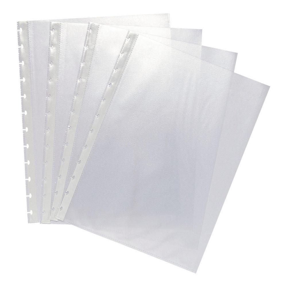 Pochette perfore lisse Exacompta - A4 - polypropylne 55 microns - 12 trous - transparent - paquet 20 units