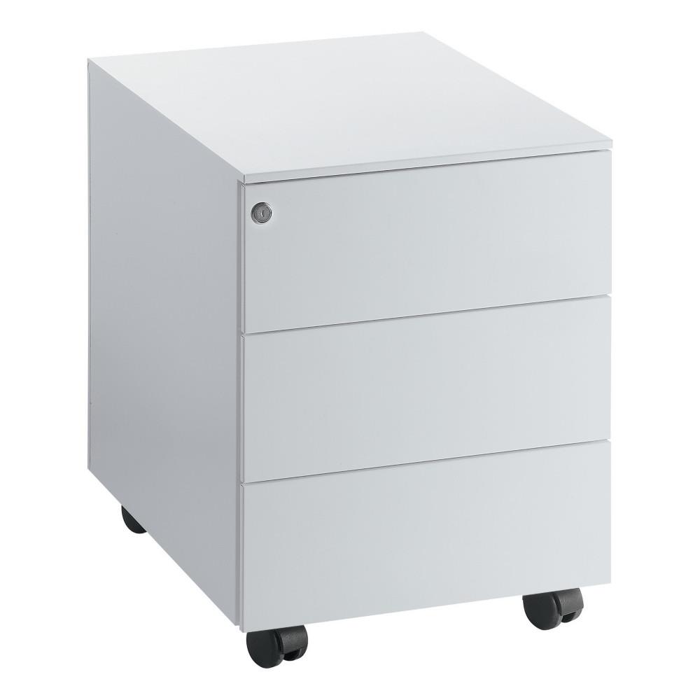 Caisson mobile Mobi - 3 tiroirs - aluminium