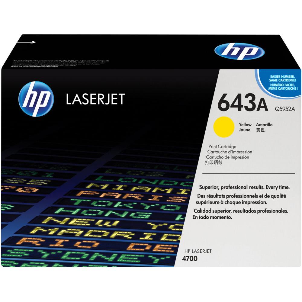 Cartouches de toner - Hp 643a toner laserjet jaune authentique
