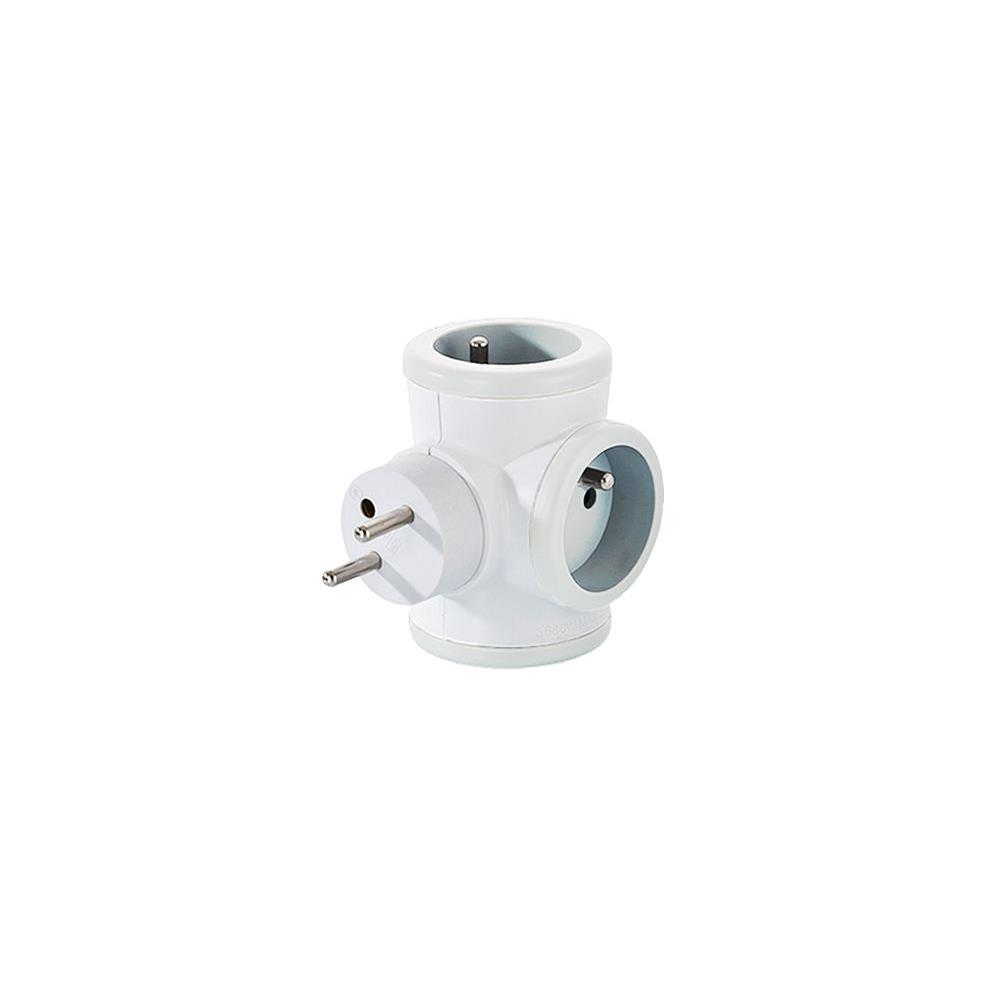 Multiprise rotative 3 prises Watt & Co - Blanc