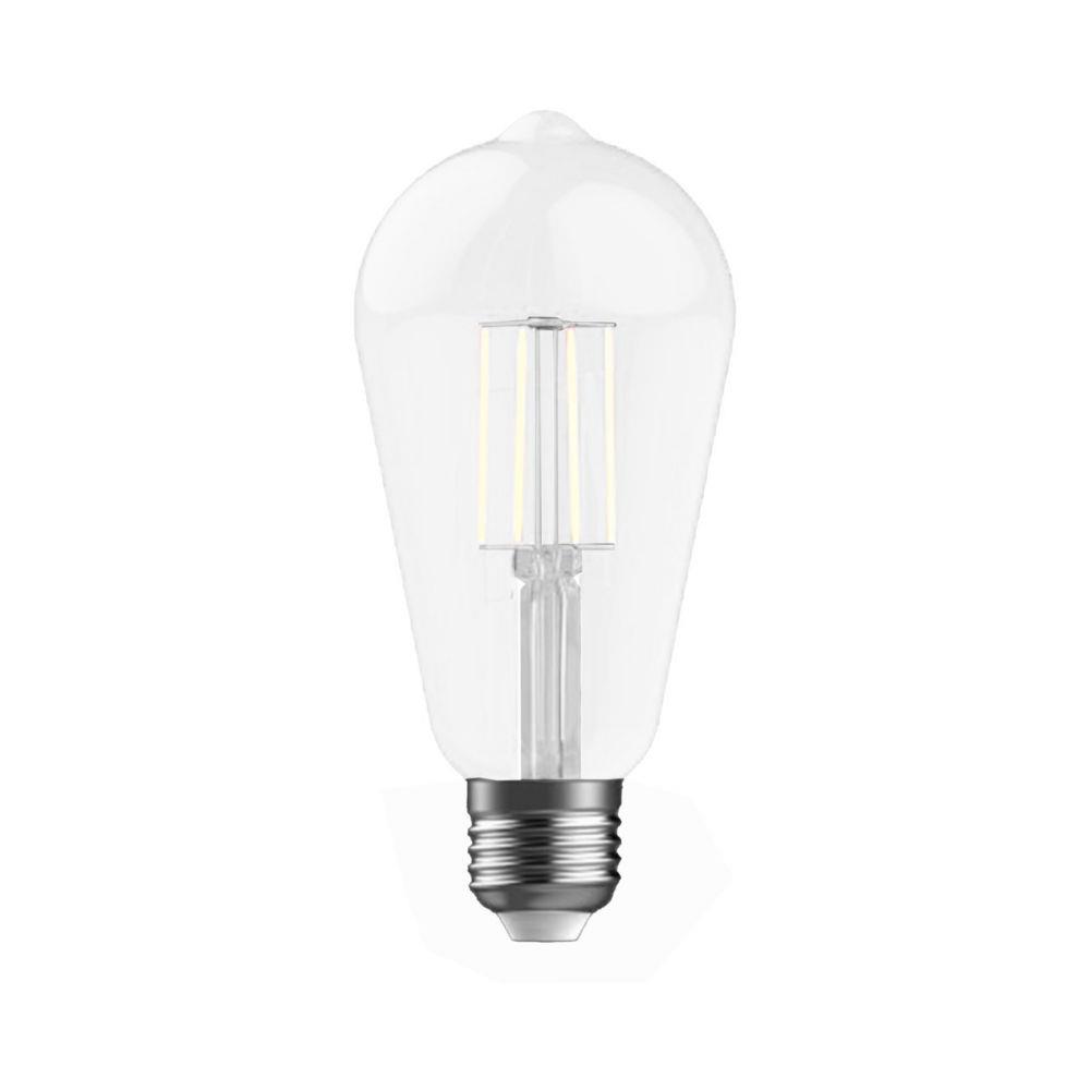 Ampoule LED allonge Aluminor transparente  filament 8W - Culot E27 - 1055 lumens - 4000K - Classe E