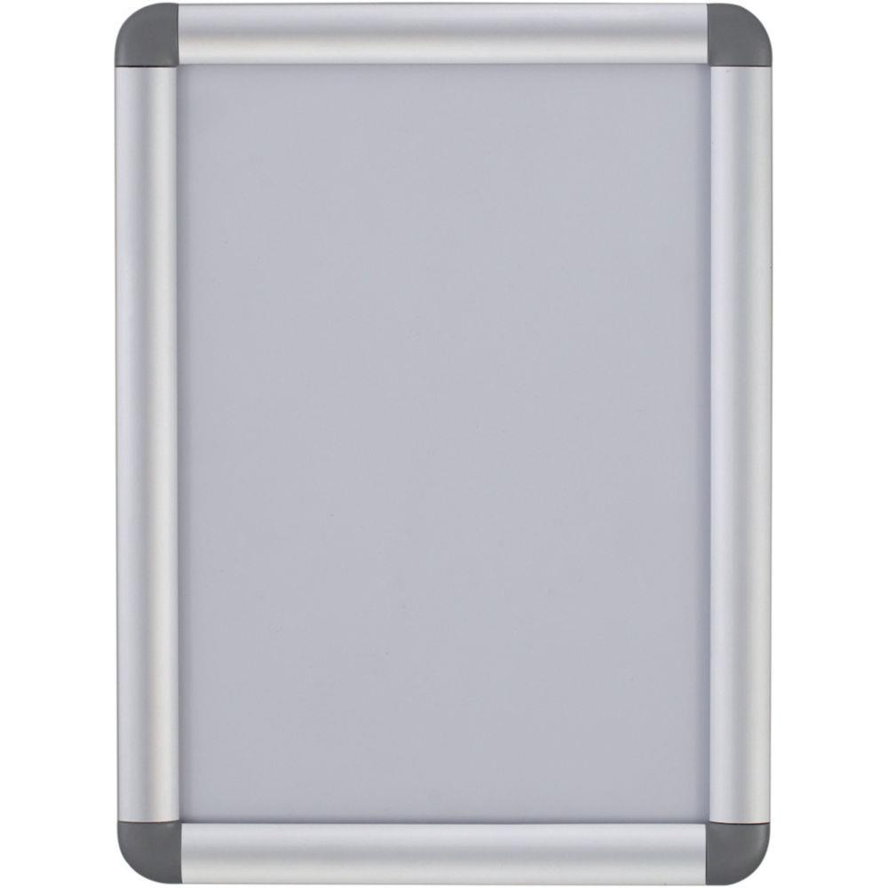 Panneau mural  clip et cadre arrondi - aluminium - format A4