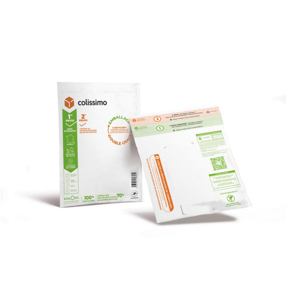 Pochette La Poste Colissimo souple -J+2 1 kg - Soumis � conditions - Lot de 10