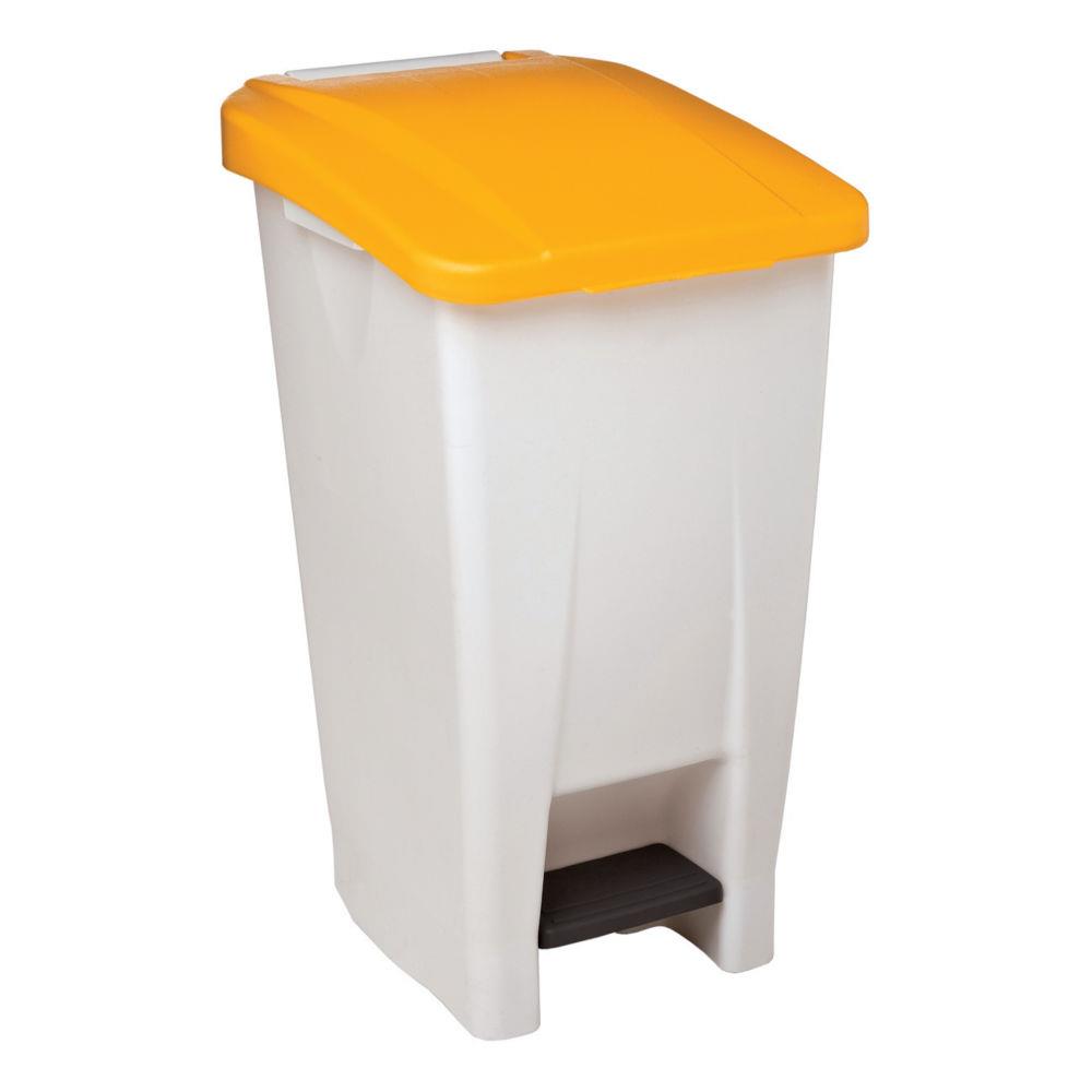 Poubelle  pdale Mobily - 60 litres - couvercle jaune