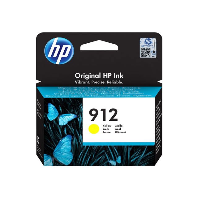 Cartouches pour imprimantes - Hp 912 cartouche d'encre jaune authentique