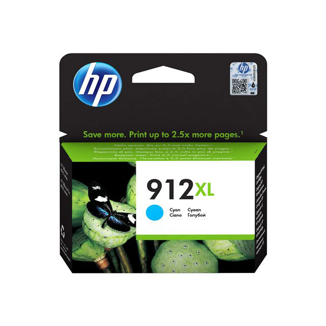 Cartouches pour imprimantes - Hp 912xl cartouche d'encre cyan authentique, grande capacit