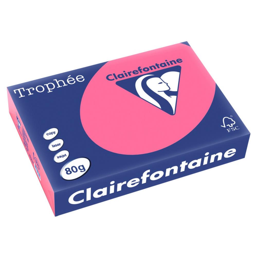 Papier couleur Trophe - rose fuchsia - 80 g - A4 - ramette de 500 feuilles