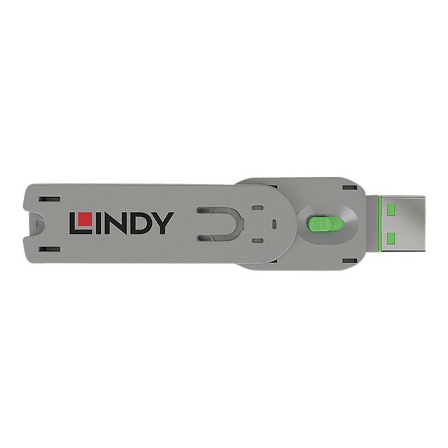 Cl de bloqueur de port - Lindy 40621 bloqueur de port cl de bloqueur de port usb type-a vert acrylonitrile-butadine-styrne (abs) 1 pice(s)