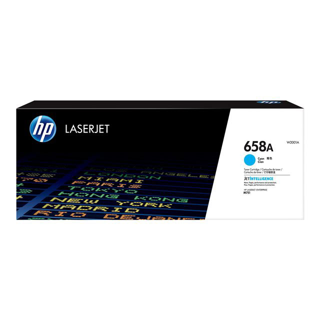 Cartouches de toner - Hp toner cyan laserjet 658a authentique