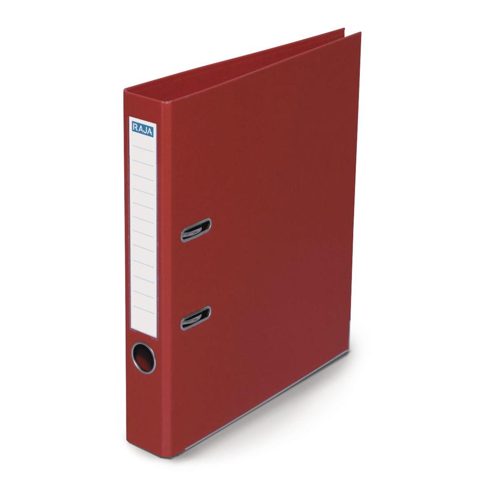 Classeur  levier Pergamy - polypropylne intrieur/extrieur - dos 5 cm - A4 - rouge