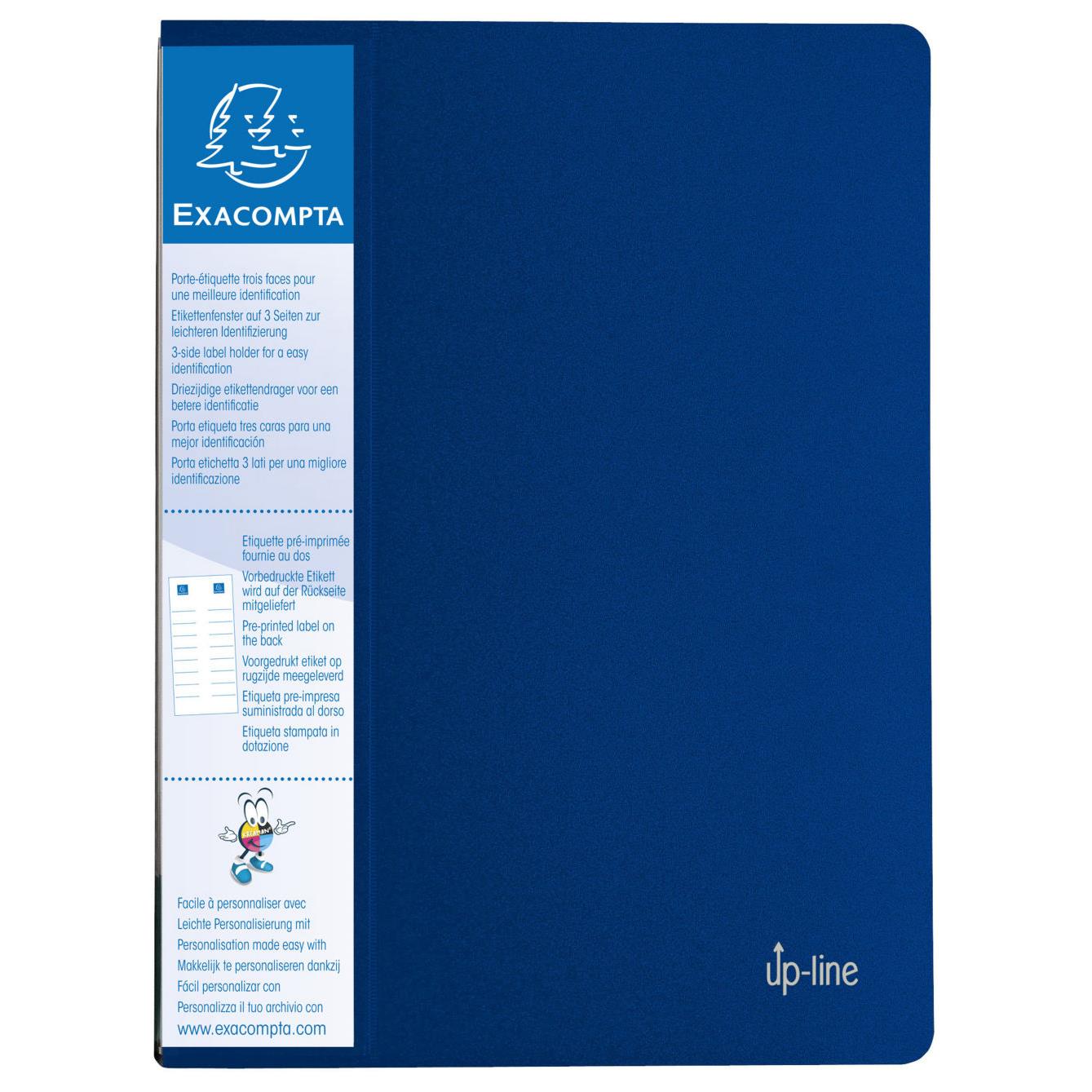 Protge-documents Exacompta Up Line - spcial classement vertical - 20 pochettes / 40 vues - bleu