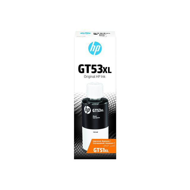 Recharges d'encre pour imprimante - Hp bouteille d'encre noire gt53xl authentique (135 ml)