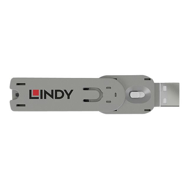 Cl de bloqueur de port - Lindy 40624 bloqueur de port cl de bloqueur de port usb type-a blanc acrylonitrile-butadine-styrne (abs) 1 pice(s)