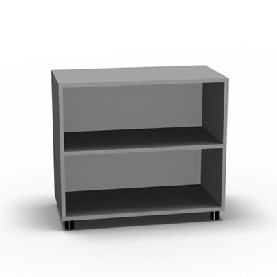 Armoire Moka H. 71 x L. 80 x P. 40,7 cm corps <dcor2> quipe d'1 tablette