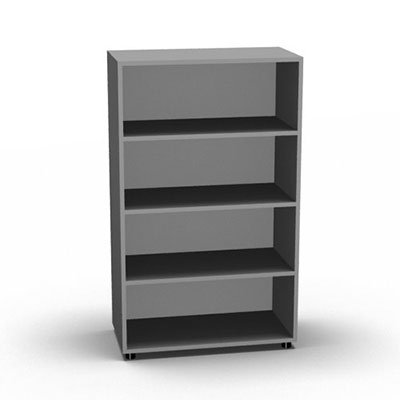 Armoire Moka H. 133,3 x L. 80 x P. 40,7 cm corps <dcor2> quipe de 3 tablettes