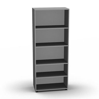 Armoire Moka H. 197,3 x L. 80 x P. 40,7 cm corps <dcor2> quipe de 4 tablettes