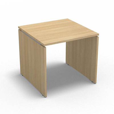 Table de bureau rectangulaire Moka L. 80 x P. 80 cm dcor chne clair sur pitement panneau