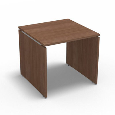 Table de bureau rectangulaire Moka L. 80 x P. 80 cm dcor noyer ambr sur pitement panneau